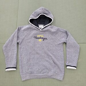 Champion‎ University of Iowa Long Sleeve Gray Sweatshirt Hoodie Size Medium NCAA